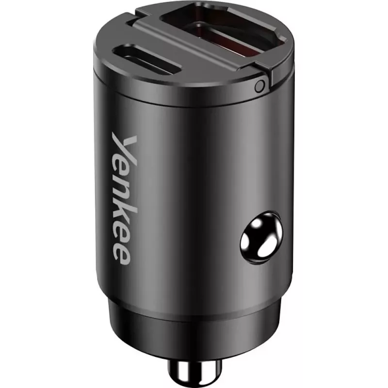 Autoladegerät YENKEE CAR 02 Power Delivery 30W mit USB-A- und USB-C-Anschlüssen