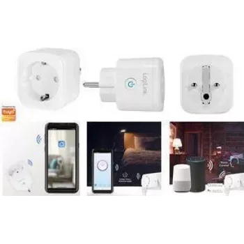Smart-WLAN-Steckdose LOGILINK SH0101 Weiß – Fern-Ein/Aus, App-Steuerung, Einfachsteckdose