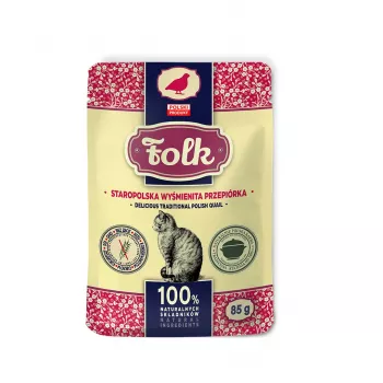 FOLK Delicious traditionelle polnische Wachtel - Nassfutter für Katzen - 85g