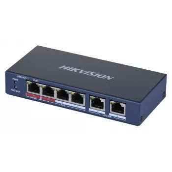 Hikvision DS-3E0106HP-E Netzwerk-Links Unmanaged Fast Ethernet (10/100) PoE-Unterstützung Blau