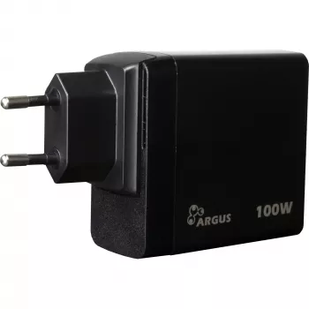 PD-Ladegerät INTER-TECH PD-3100 100W USB-C Schwarz schnelles Netzteil