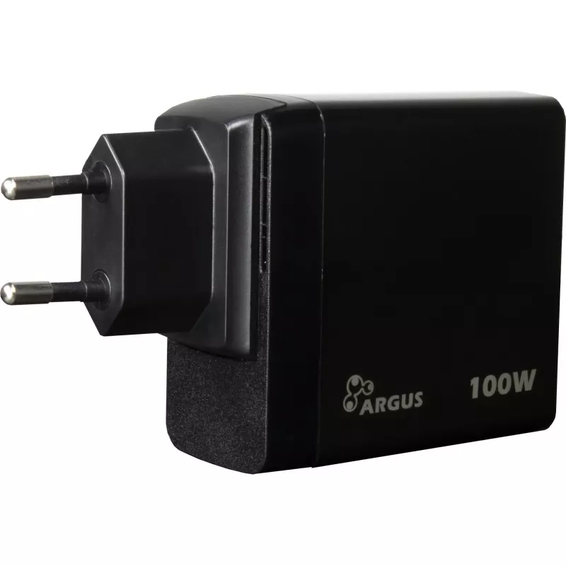 PD-Ladegerät INTER-TECH PD-3100 100W USB-C Schwarz schnelles Netzteil