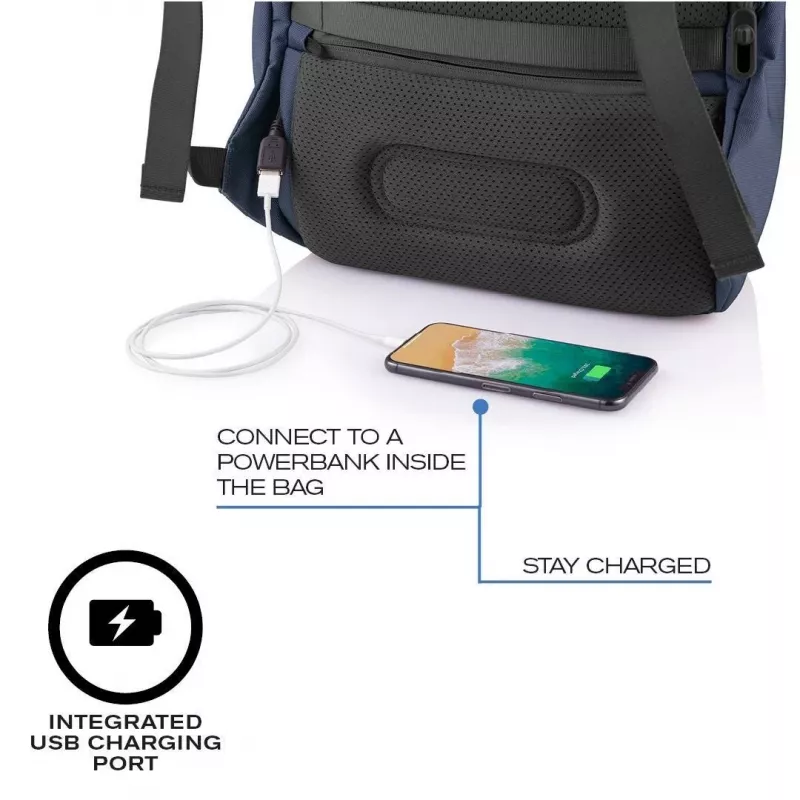 Freizeitrucksack XDDESIGN Bobby Soft mit 15,6 Zoll Laptopfach, 16 l, marineblau, PET