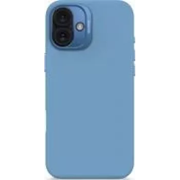 Silikon-Rückseitenabdeckung Decoded für iPhone 16 Plus, antimikrobiell, hellblau