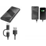 Logilink - Powerbank - 2-in-1-Kabel - 10000 mAh - 18 Watt - 3 A - PD 2.0, QC 3.0 - 2 Ausgangsanschlüsse (USB Typ A, 24-polig USB-C) - am Kabel: USB Typ A / USB-C - Schwarz (PA0275)