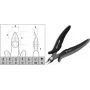 Schneidezange c.k tools Side Cutter T3886 ESD flacher Kopf, schlankes Design