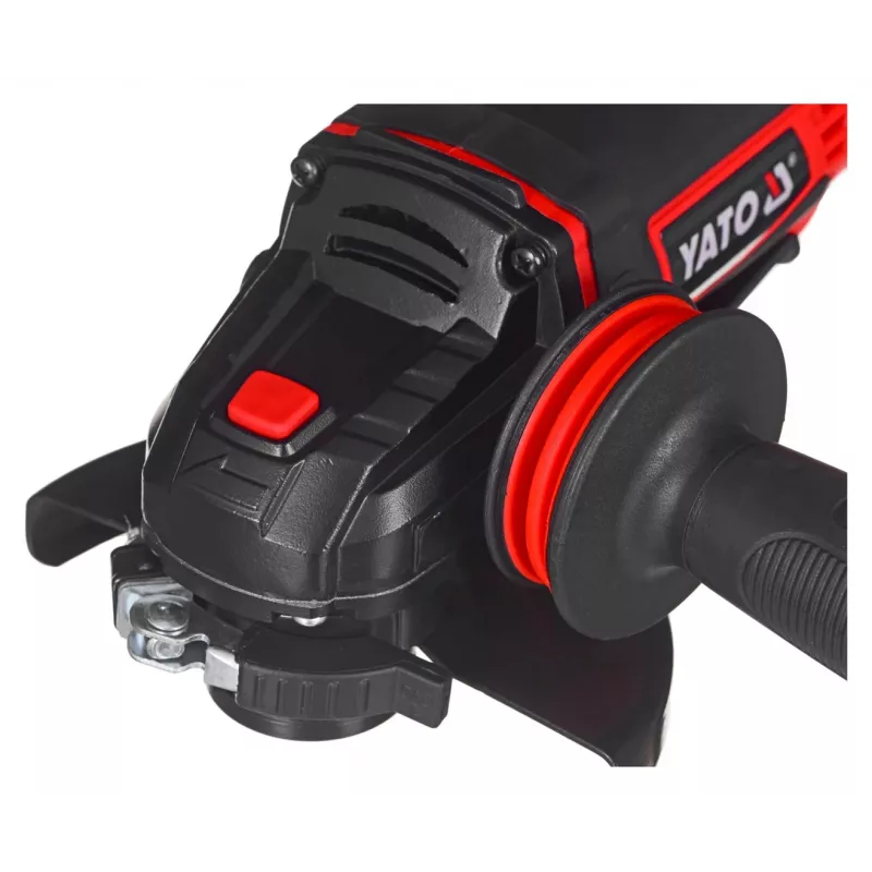 Winkelschleifer YATO YT-82826, 18V Li-Ion 2Ah, 125 mm Scheibe, 10.000 U/min, M14-Gewinde, werkzeuglos verstellbare Schutzhaube