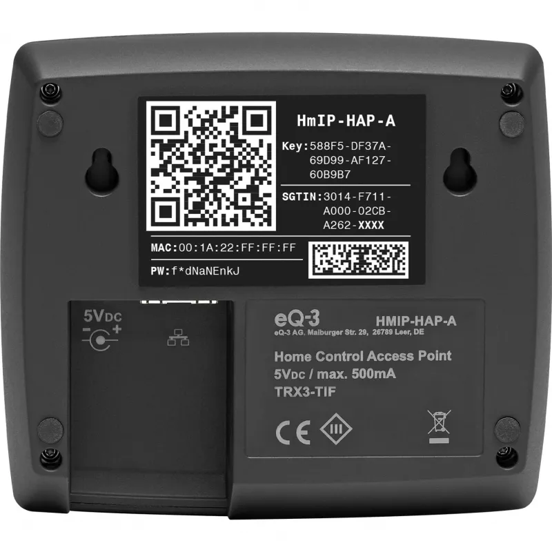eQ-3 AG Homematic IP HmIP-HAP-A, 100 Mbit/s, 10,100 Mbit/s, 400 m, 128-bit AES, 100 - 240 V, 0,2 A