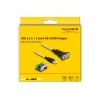 DeLOCK 63465 Serielles Kabel Schwarz Transparent 1,8 m USB Typ-A DB-9