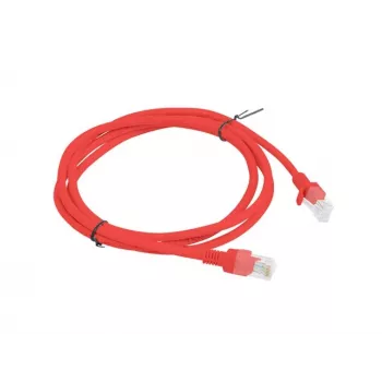 Netzwerk-Patchkabel LANBERG Cat.5e UTP 1,5 m, rot, CCA-Leiter, 26 AWG, 100 MHz