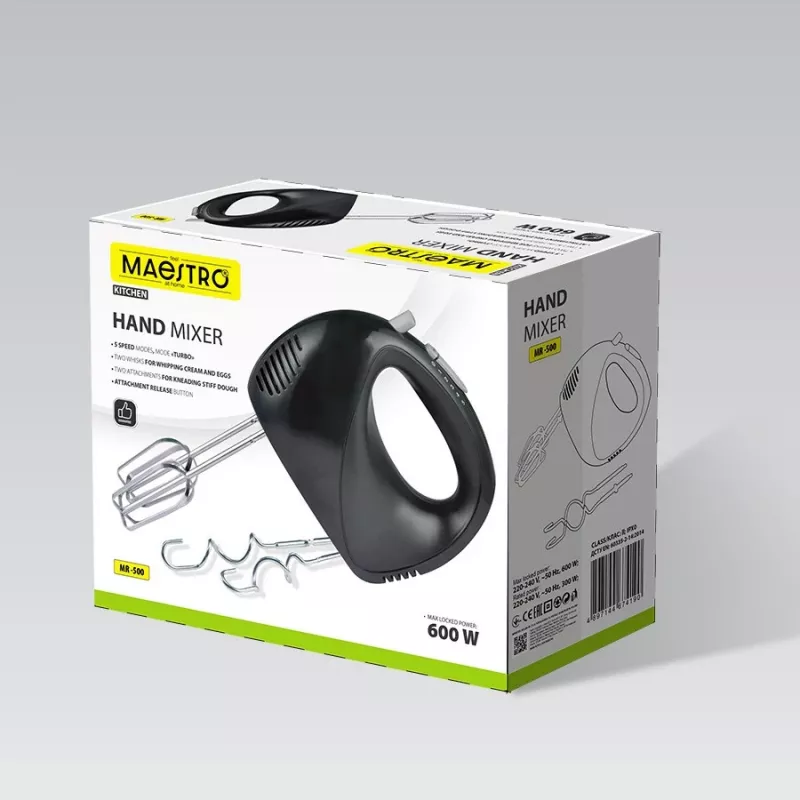Handmixer Maestro MR-500, schwarz – Handmixer, Modell MR-500