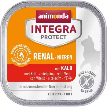Nassfutter für Katzen animonda Integra Protect Truthahn 100 g — ausgewachsen, Nierenunterstützung, gluten- und sojafrei