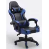 Bürostuhl Top e Shop REMUS – gepolsterte Sitzfläche und gepolsterte Rückenlehne, schwarz/blau, mit Rollen