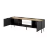 EF ONDA RTV-Schrank 180x40x39-58 schwarz (stehend oder wandmontiert)