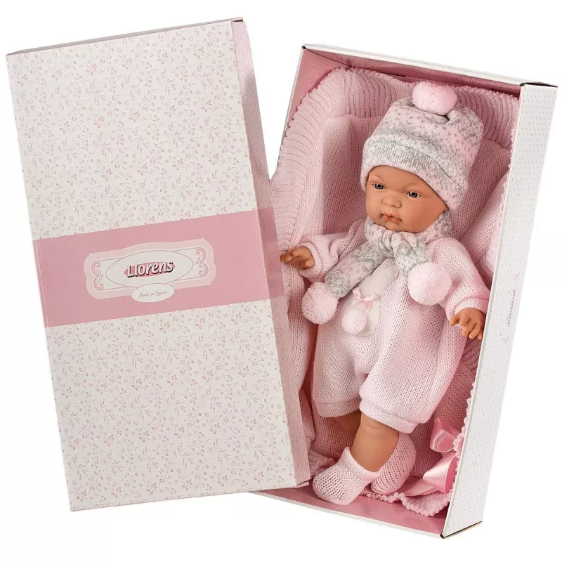 Llorens Weinende Puppe 38938 Made of Roses, 38 cm lebensechte Babypuppe