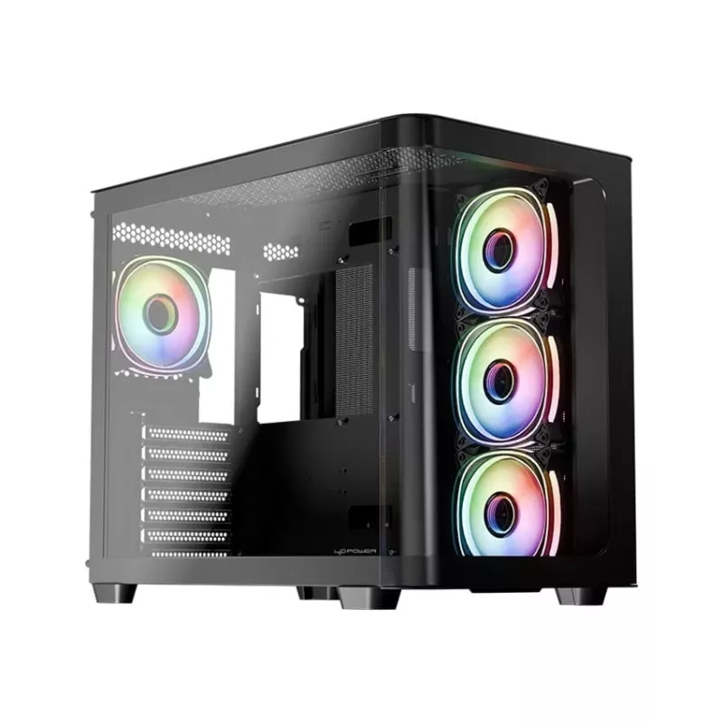 Computergehäuse LC-Power LC-8001B-ON Midi Tower Schwarz
