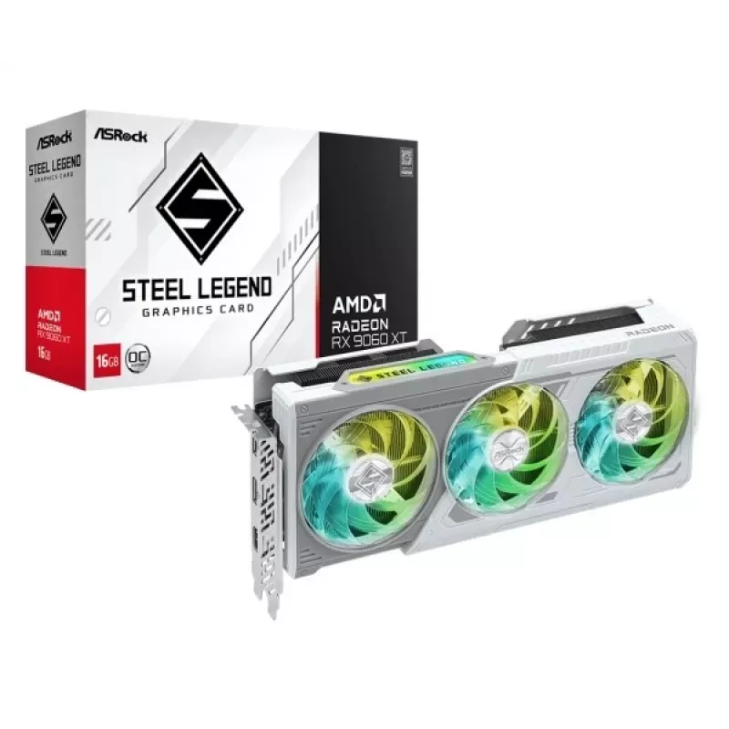 ASRock AMD Radeon RX 9060 XT Steel Legend 16GB OC Grafikkarte