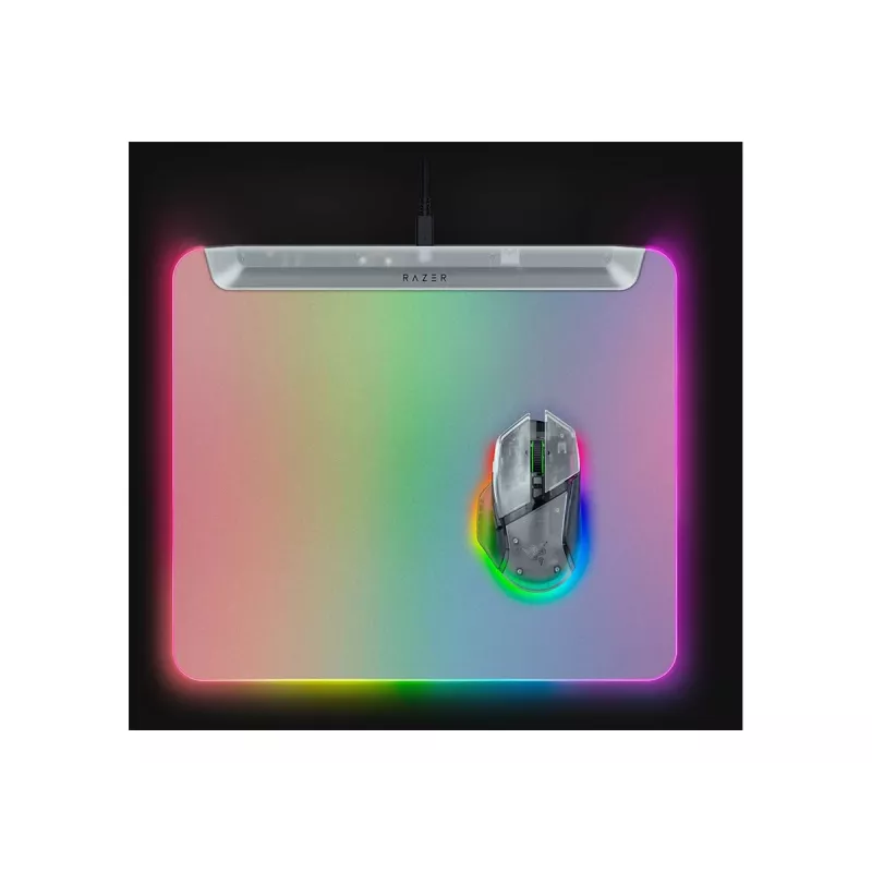 Gaming-Mauspad Razer Firefly V2 Pro White – RGB-Hintergrundbeleuchtung, USB-betrieben, rutschfeste Basis