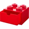 LEGO Schreibtischschublade 4, Aufbewahrungsbox Rot, Noppen