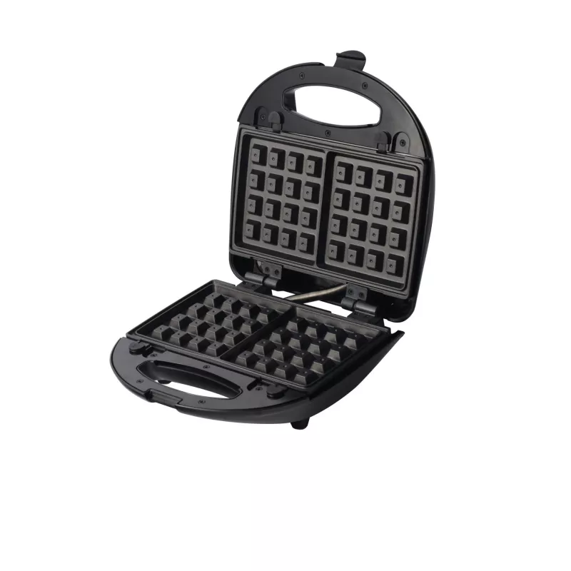 Blaupunkt SMS611 Sandwichmaker mit Antihaftbeschichtung, Grillfunktion, Toastfunktion, Kühlgriff-Gehäuse Schwarz, Silber (SMS611)