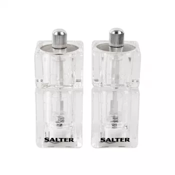 Salz- und Pfeffermühle Salter 7605 CLXR Twin kompaktes Design, batteriebetrieben, einstellbarer Mahlgrad