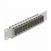 Glasfaser-Patchpanel DeLOCK 10 Zoll 12 Port SC Duplex Beige 1HE Grau
