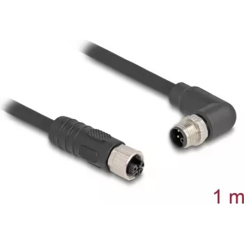 DeLOCK 80528 Sensor-/Aktorkabel 1 m RST M12 Schwarz
