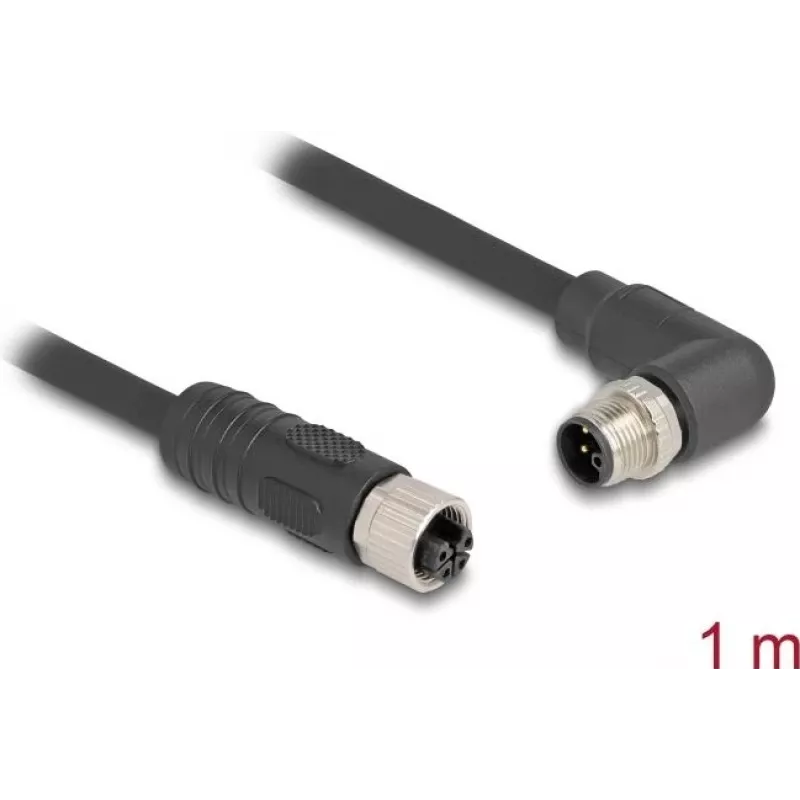 DeLOCK 80528 Sensor-/Aktorkabel 1 m RST M12 Schwarz