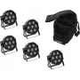 LED-Spot-Set EUROLITE SLS-7 HCL 5x mit Soft-Bag — 5 kompakte LED-Spots, HCL-Technologie, Tragetasche