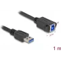 DeLOCK USB-Kabel USB Typ-A Stecker auf USB Typ-B Buchse 1m schwarz