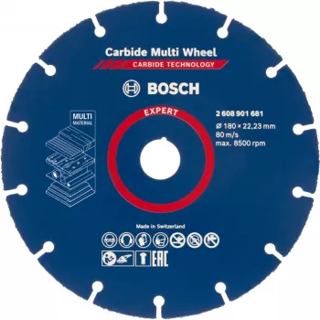 Trennscheibe Bosch EXPERT Carbide MultiWheel 180 mm Ø, Bohrung 22,23 mm