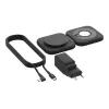 Kabellose 2-in-1-Ladestation Belkin BOOSTCHARGE PRO QI2 WIZ026VFBK — kabelloses Schnellladen für Smartphone und Kopfhörer