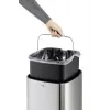 Rechteckiger Mülleimer Durable NO TOUCH 35L Edelstahl Schwarz Silber