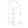Cama 4S TRESSE Kommode 50x40x125 Kaschmir matt