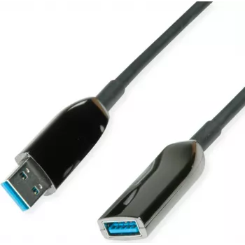 ROLINE USB-Kabel 12.04.1076 USB 3.2 Gen 1 15 m USB A Schwarz