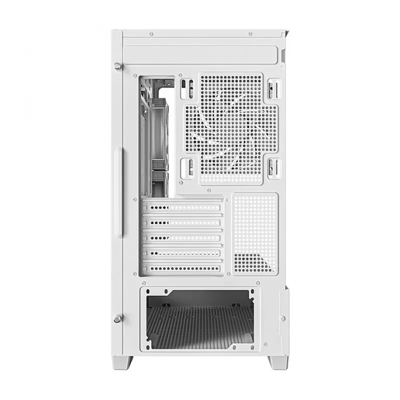 PC Midi Tower Gehäuse DeepCool CG380 3F WH — Weiß, 235×437×451 mm, unterstützt 2,5 Zoll/3,5 Zoll, Netzteil unten, 3x 120 mm Lüfter vorinstalliert
