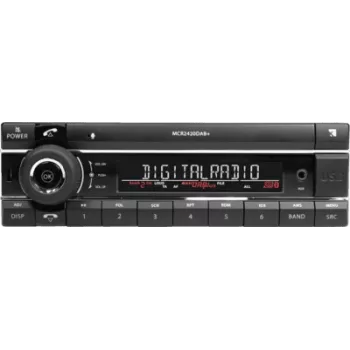 Auto-DAB+-Radio Axion MCR 2420 — DAB+-Tuner, USB, AUX, Bluetooth, 24V, kurzer Schaft