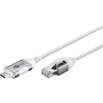 Goobay Ethernet-Kabel USB-C 3.1 auf RJ45 schlank 10 m – verbindet Router, Modem oder (74391)