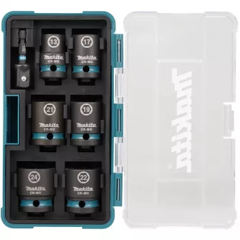 Makita E-16592 Schlagschrauber-Steckschlüssel Steckschlüsselsatz Schwarz, Türkis