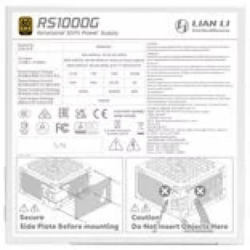 Netzteil Lian Li RS Series ATX 3.1 modular 1000W 80 PLUS Gold weiß