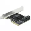 SATA PCI Express x4 Karte DeLOCK 5 Port Low Profile Formfaktor