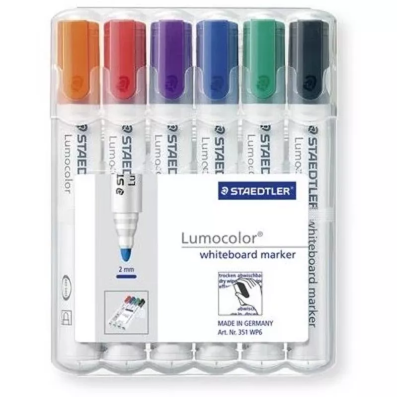 Marker Staedtler Lumocolor Whiteboard 351 6 Stück Rundspitze