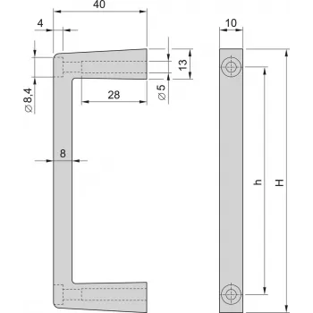 SCHROFF Frontgriff 4HE Multipac 2x 20860259 VE2 - Rack-Zubehör - 4 HE (20860259)