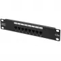 Patchpanel 10 8 Ports, Cat5e, U/UTP, 1U, schwarz (komplett)