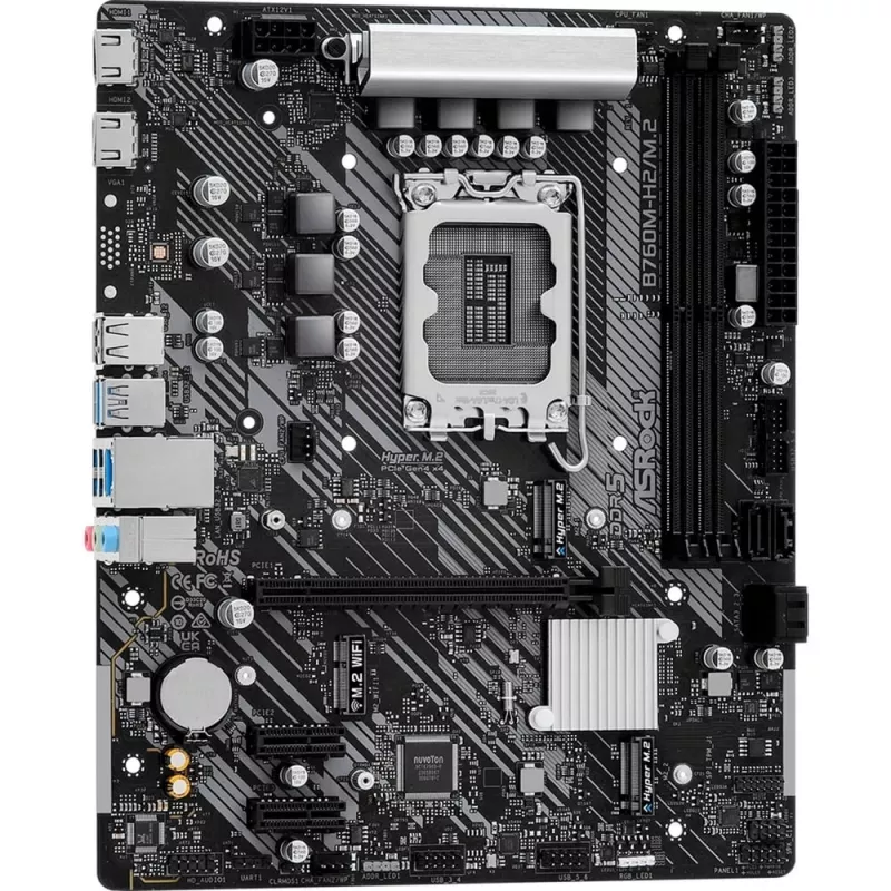 ASRock B760M-H2/M.2 DDR5 LGA1700 Micro-ATX Motherboard