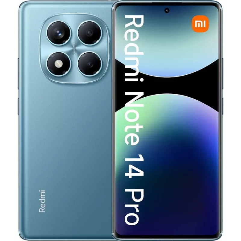 Xiaomi Redmi Note 14 Pro 4G Smartphone 8 GB RAM 256 GB, 6,67" AMOLED, 200 MP, 5500 mAh, Hybrid-Dual-SIM, Android 14, Ozeanblau
