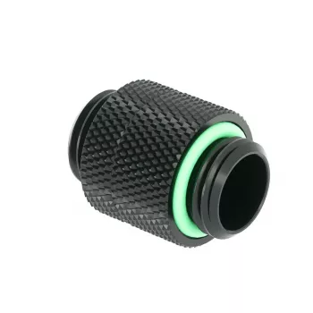 Barrow Adapter gerade G1/4 Zoll Außengewinde zu Außengewinde 14mm Drehgelenk, Modell TBX2D-02 b, schwarz