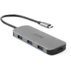 7-in-1 USB-C Dongle Acer — USB 3.2 Gen 1 Typ-C, 3x USB-A, HDMI, SD/MicroSD, 100W PD, Silber