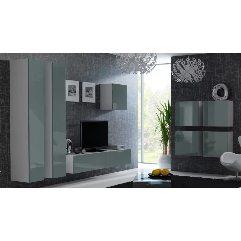 Cama Square Schrank VIGO 50/50/30 weiß/grau glänzend