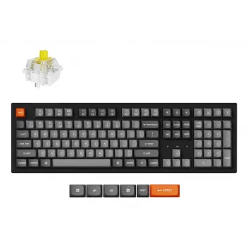 Mechanische Full-Size-Tastatur Keychron K10 Max QMK — USB, RF Wireless, Bluetooth, 108 Tasten, RGB, Schwarz
